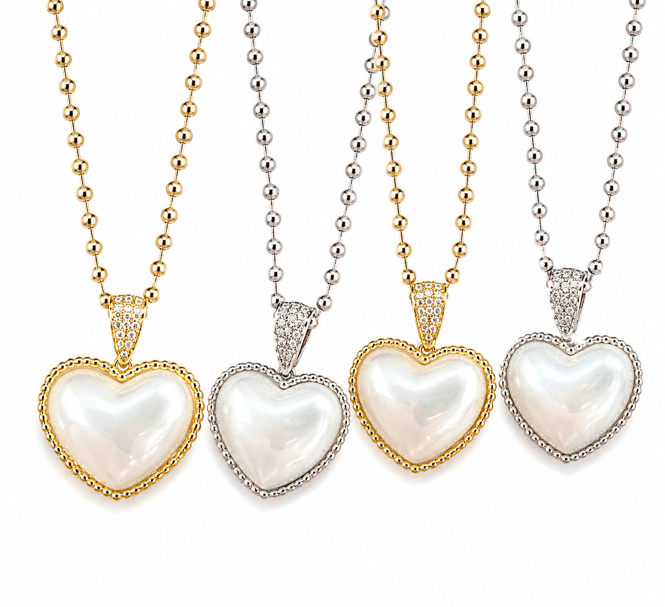 Collar corazón de perla
