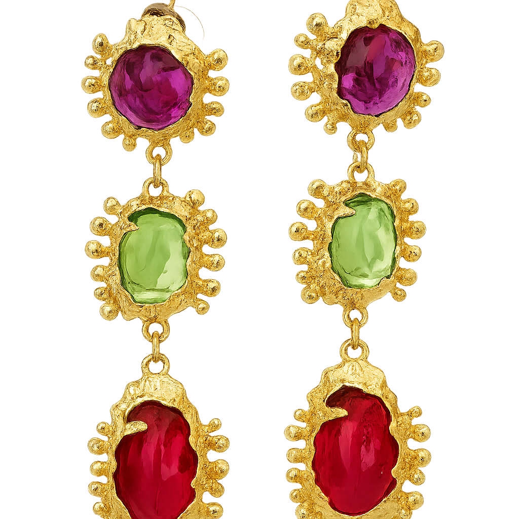 Aretes bugambilias largos