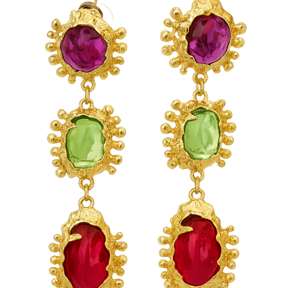 Aretes bugambilias largos