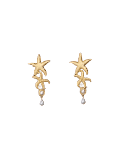 Aretes doble estrella
