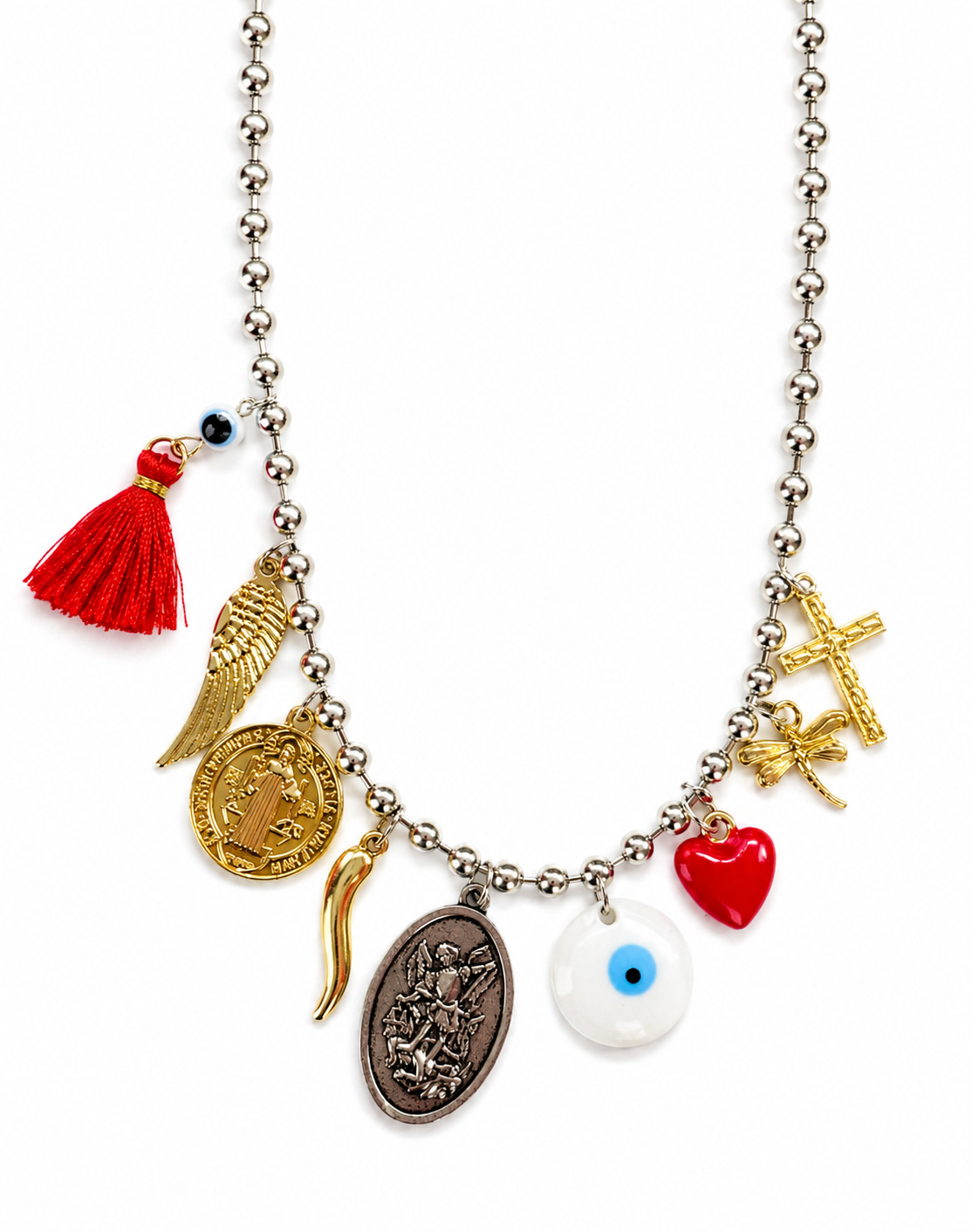 Collar dijes protección y suerte