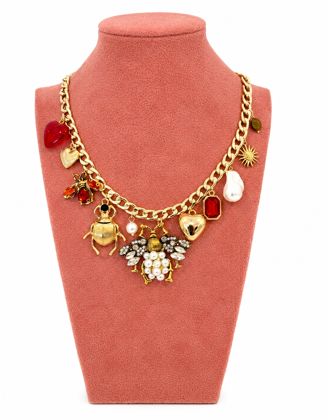 Collar dijes insectos