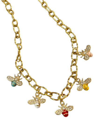 Collar abejitas de colores