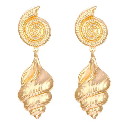 Aretes caracol largos